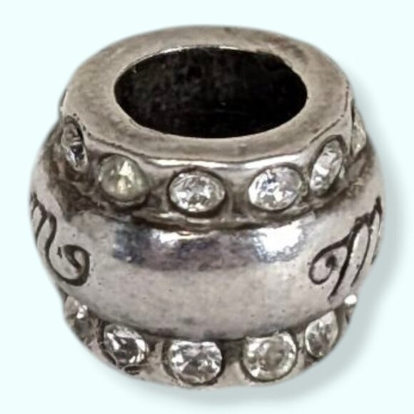 (2/$20) Brighton Rhinestone MOM Bead Charm - Picture 2 of 5